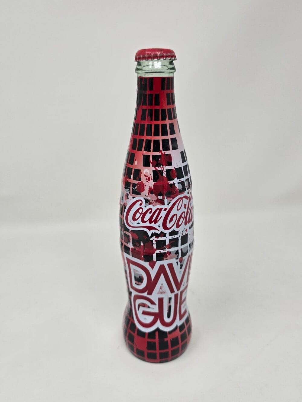 Limited Edition David Guetta Coca Cola Glass Bottle Coke EDM Music 9.5" RARE